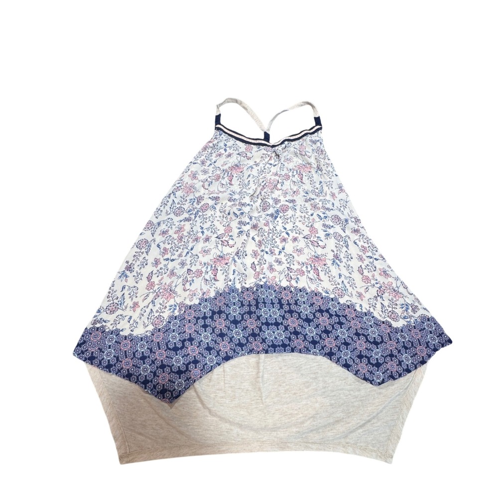 Maurice Floral Layered Tank Top Women Plus Size 2 Crochet Racerback Flowy Boho